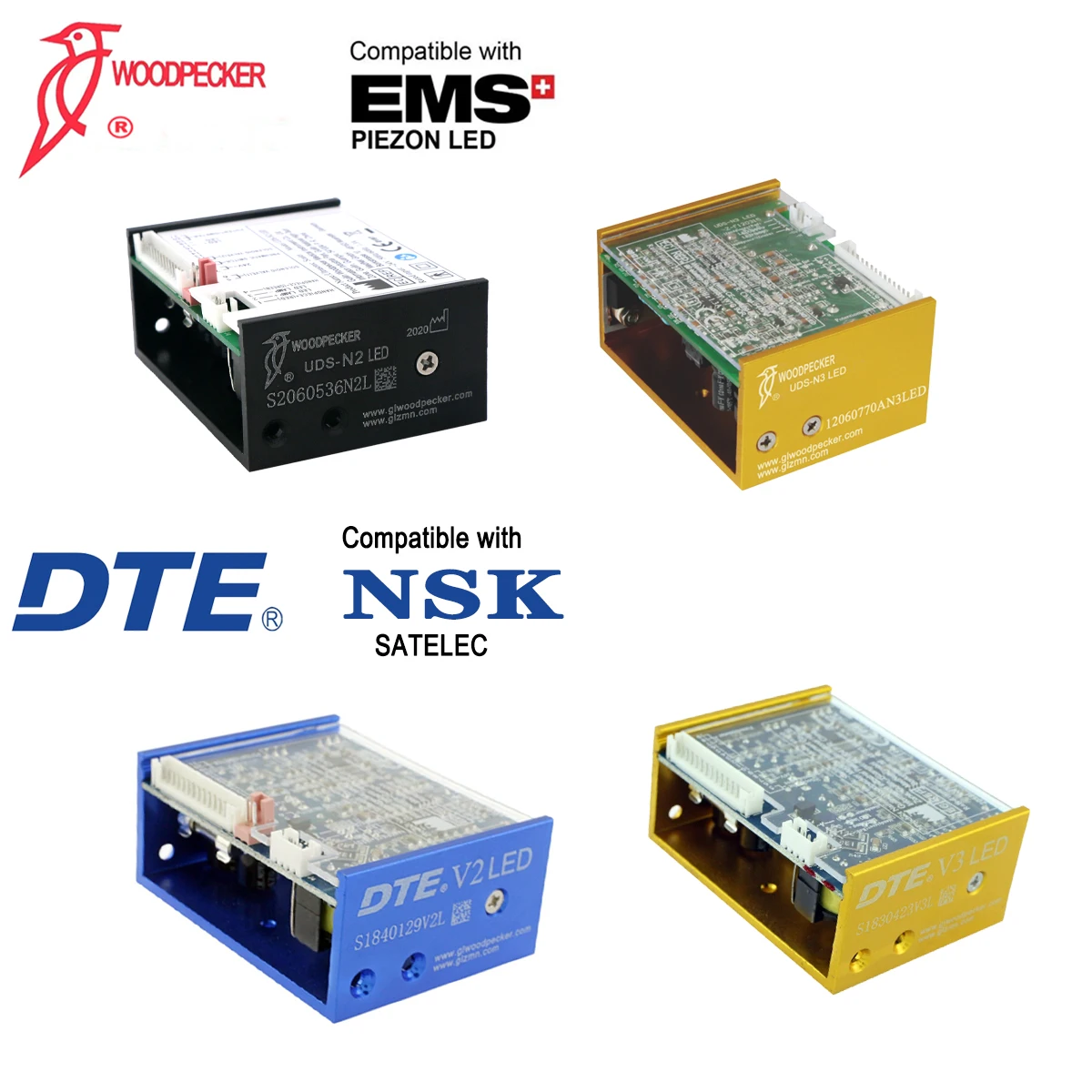 Стоматологический Ультразвуковой скалер Woodpecker DTE со встроенным UDS N2 N3 V2 V3