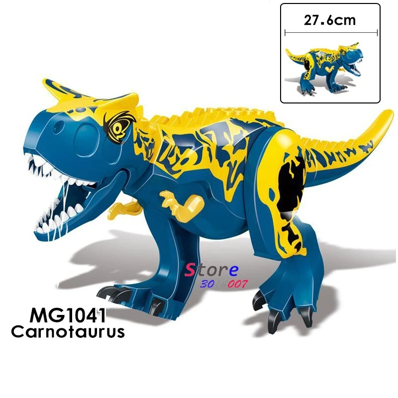 

1/Set Jurassic World Fallen Kingdom Carnotaurus & Interbreed Velociraptor Movie Dinosaur Building Blocks toy for children