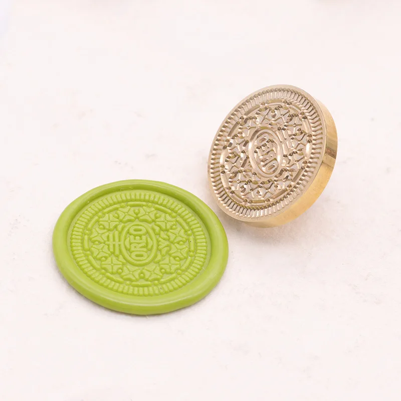 Орео печенье печати для герметизации воска, классический узор для скрапбукинга, открыток, конвертов, свадебных приглашений и упаковки подарков.