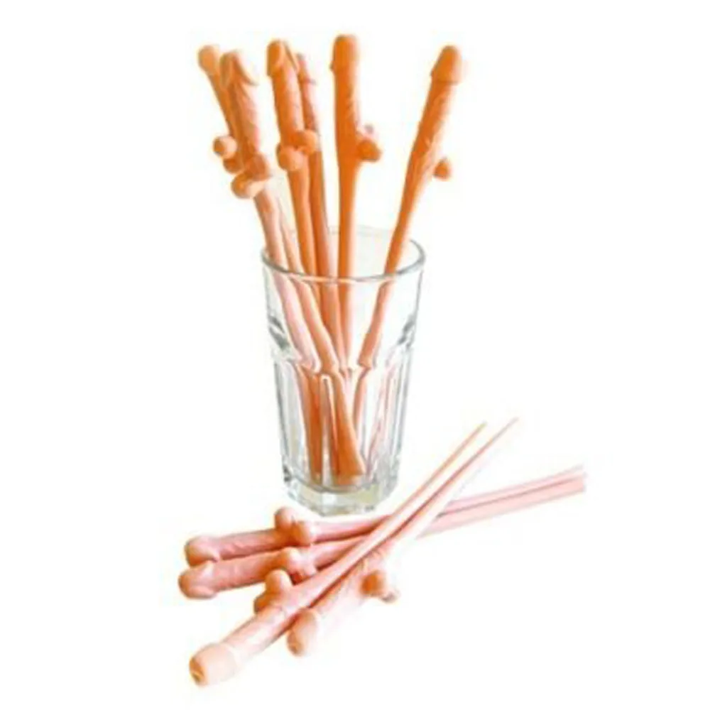 

10 Pcs Hen Party Team Bride Straws Plastic Willy Dick Drink Straw Novelty Nude Straw For Bar Bachelorette Night Party Supplies