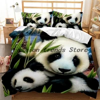 panda tiger bedding set 3d printed animal duvet cover twin full queen king double uk supking sizes bed linen pillowcase