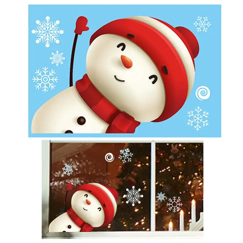 

Christmas Window Stickers Christmas Decorations Electrostatic Sticker Double Sided Wall Decals Christmas Window Clings Stickers