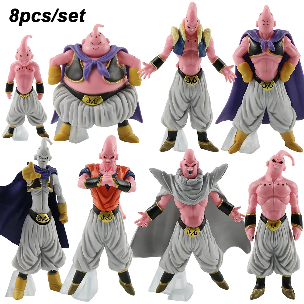 

8Pcs/set Dragon Ball ZERO Majin Buu Figurine DBZ Set Super Saiyan Buu Action Figures Collection Model Toys for Children Gifts