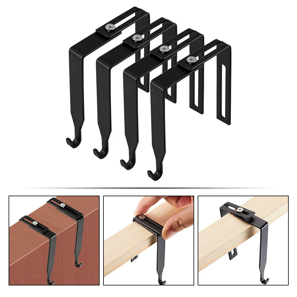 4 шт. дверные крючки для хранения регулируемая подвесная стойка железная вешалка