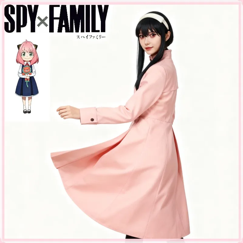 Фото Япония Anmie Spy X Family Forger Косплей Йор Костюм Шипа Принцесса Розовое Платье Костюм Наряд Пальто Женская Одежда Для Хэллоуина №4