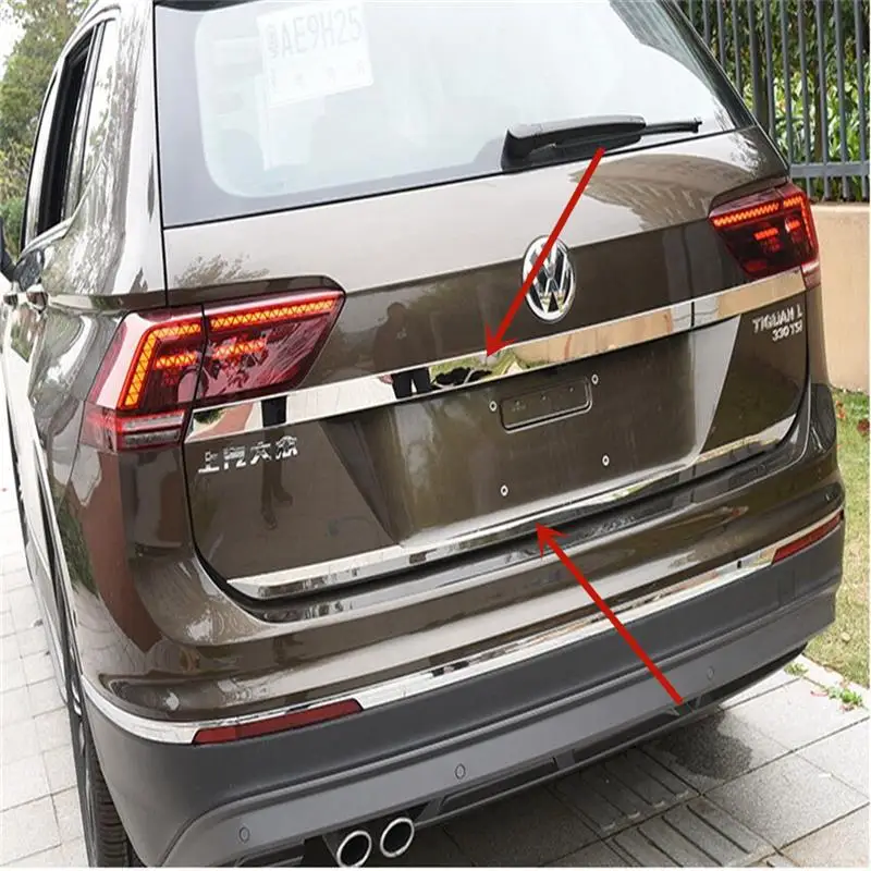 

for Volkswagen Tiguan 2017 to2021High-quality stainless steel Rear Trunk Door Handle Cover Tail Gate Trim Bezel Molding Styling