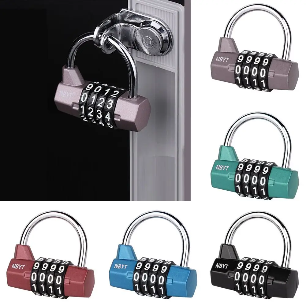 

Hardware Accessories Zinc Alloy Security Window Door Combination Padlock 4-digit Number Password Lock Code Lock