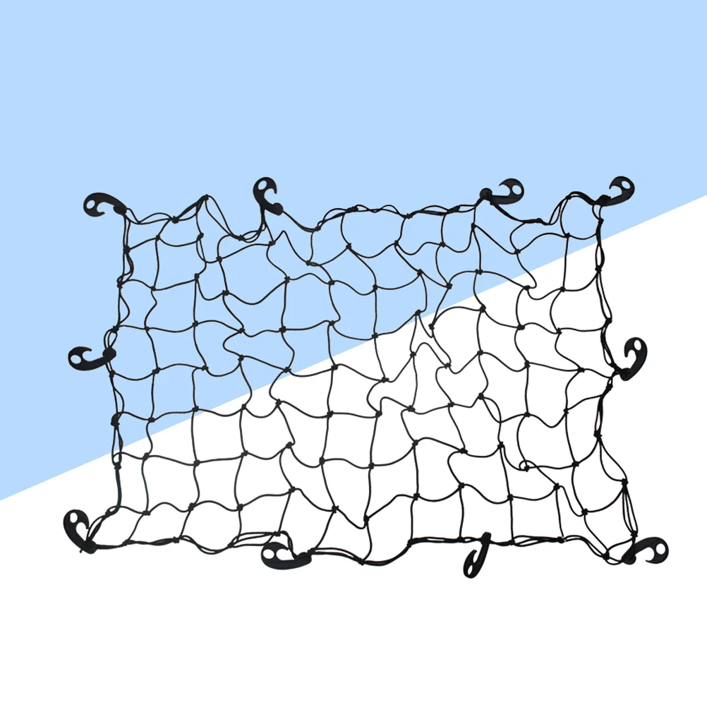 

Регулируемые Крючки, стандартная стойка, универсальная сетка для крыши автомобиля, эластичная сетка, фиксированная сетка, внешние автомобильные детали (черный)