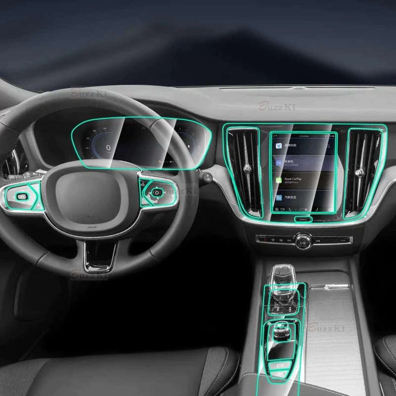 Прозрачная защитная пленка из ТПУ для экрана Volvo V60 V90 2023-2024 Аксессуары