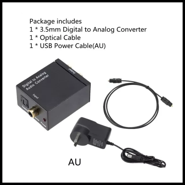 

Digital to Analog 5.1 channel Stereo AC3 Audio Converter Optical SPDIF Coaxial AUX to 6 RCA Sound Decoder Amplifier