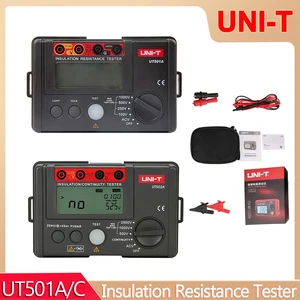 UNI-T UT501A UT501C UT502A UT502C 2500V Insulation Resistance Tester Professional Digital Megger Ohm Meter Backlight Auto Range