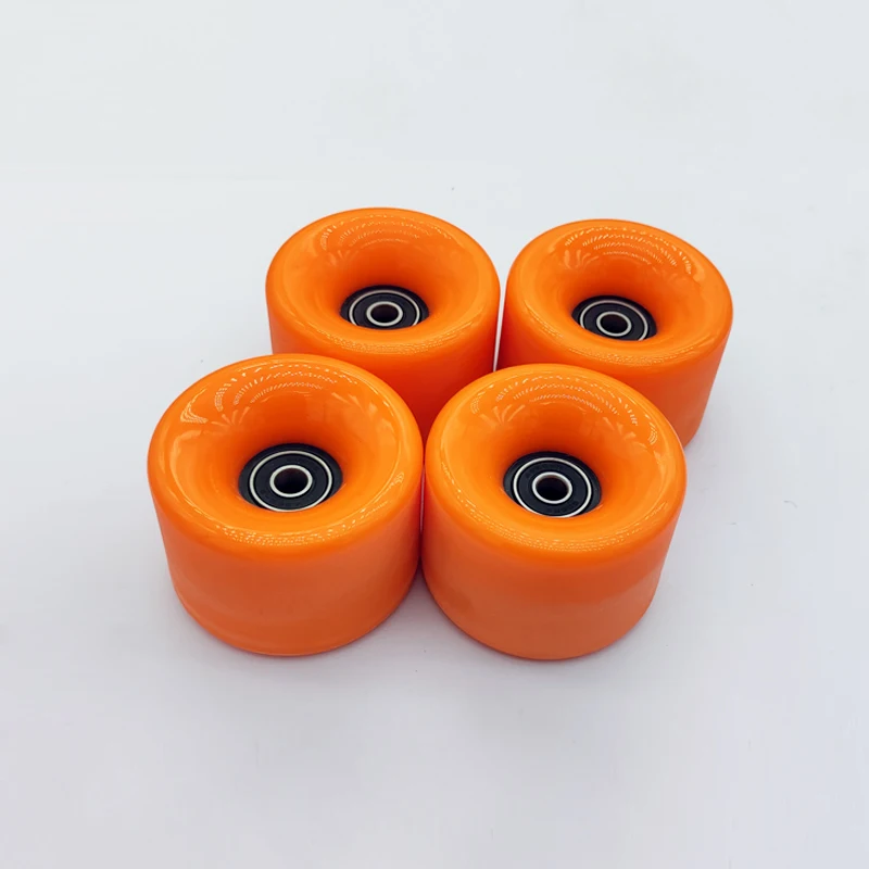 New Arrival DIY 70*51mm Skateboard Wheel For SHR78A Orange Color PU Wheels Soft Resistant Longboard Wheels