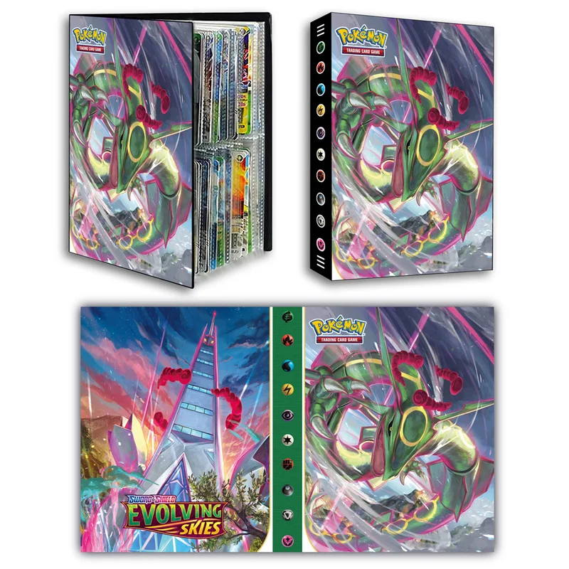 

Anime 240pcs Pokemon Cards Album Book VMAX GX Game Map Cards Collection Holder Binder Folder Top Loaded List Toy Gift For Kid