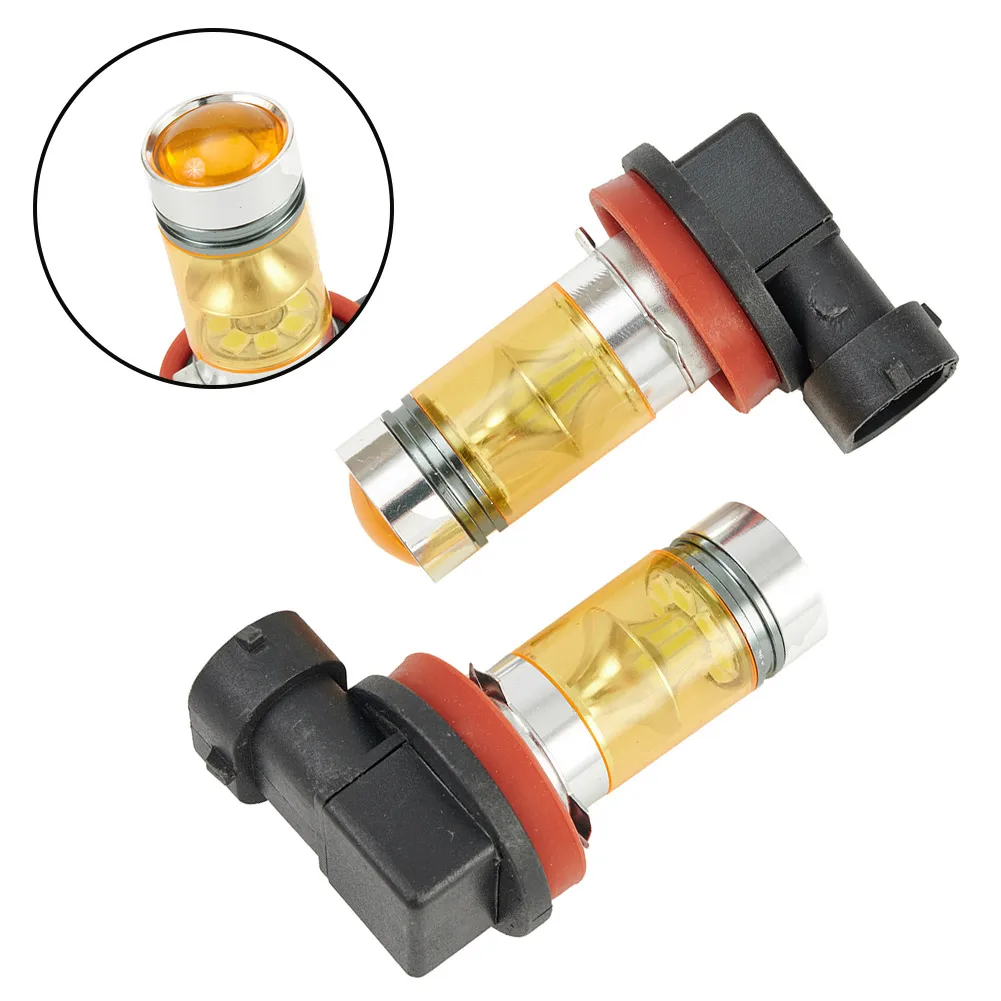 

Hot Sale Useful Fog Light H11 H8 Car Driving Lamp High lighting Yellow 100W 2Pcs Set 4300K Bulbs DC12V~24V DRL