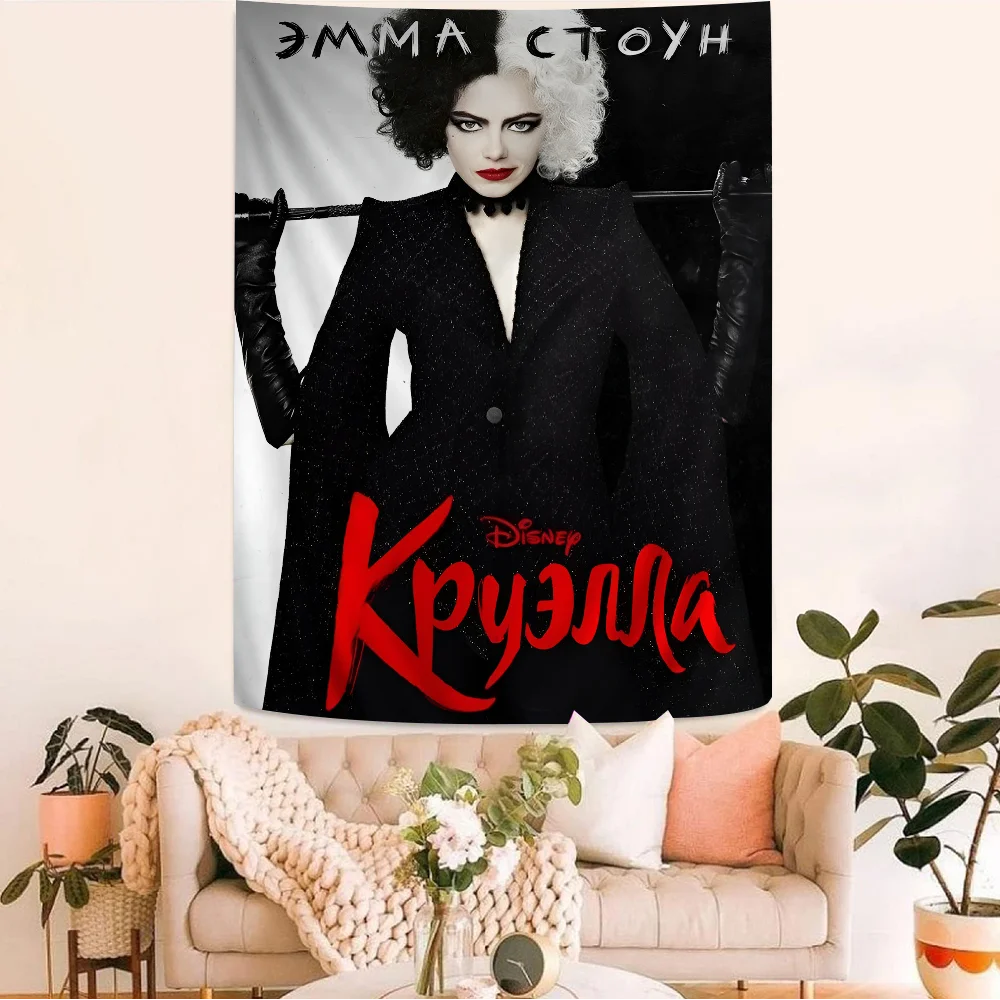 C-Cruella DIY Sticky Poster Vintage Room Bar Cafe Decor Home