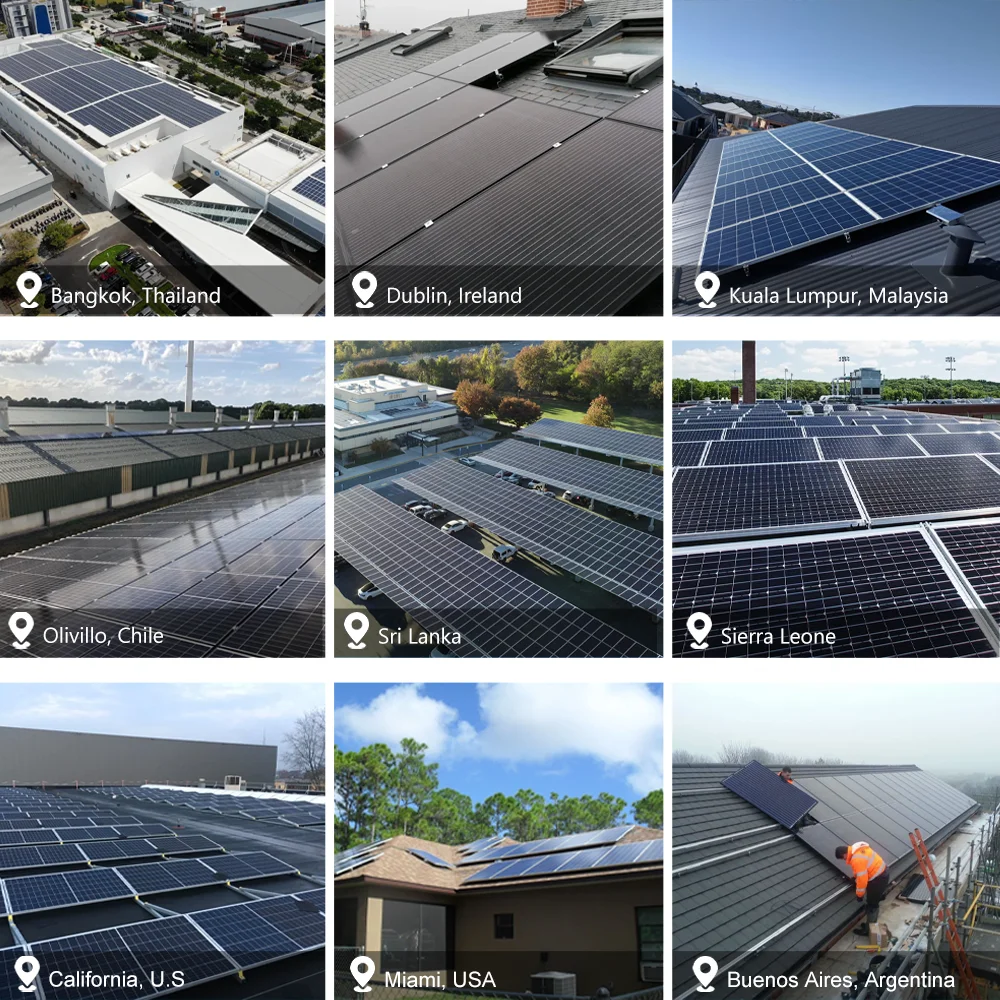 Солнечные панели SOLAR N-Type 450W, полностью черные, монокристаллические, с двойным стеклом, комплект для жилых крыш (art.: 3920db21f0859) - 3920db21f0859