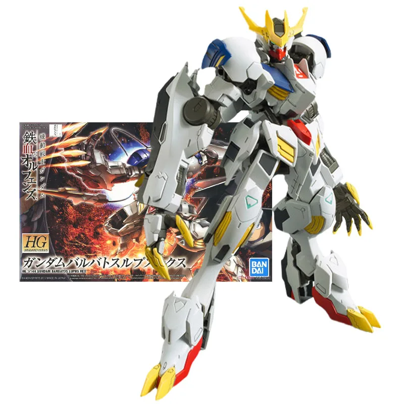 

Bandai Genuine Gundam Model Kit Anime Figure HG IBO 1/144 Gundam Barbatos Lupus Rex Collection Gunpla Anime Action Figure Toys