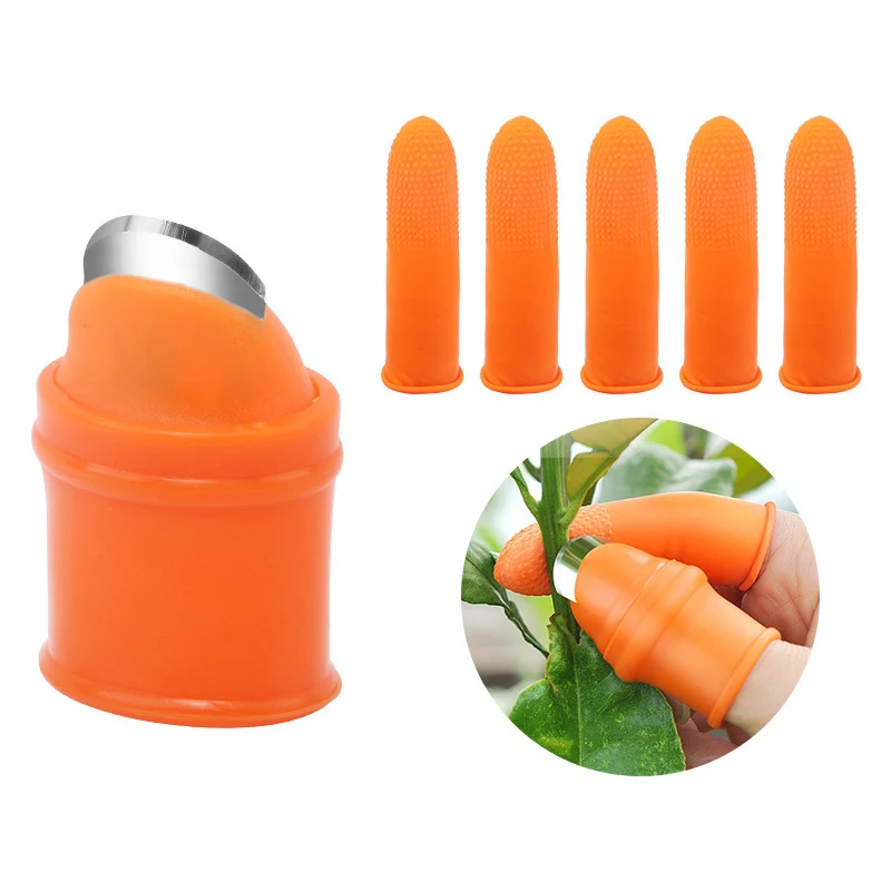 Creative Multi-Purpose Vegetable Picking Finger Armor Suit Silicone Peeling Vegetable Picking Special Stainless Steel ThumbKnife images - 6