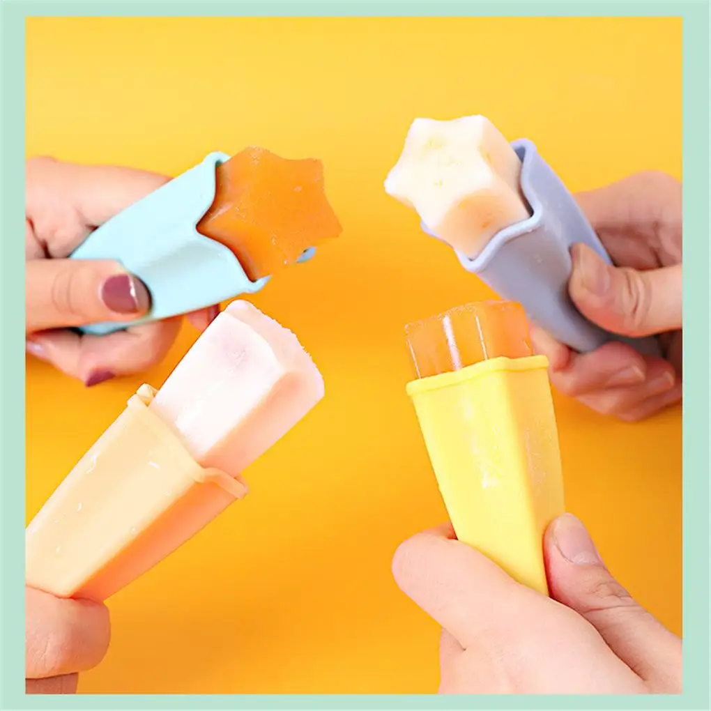

Ice Cream Mold Silicone Kids Ice Cube Mould Heat-Resistant Non-Stick DIY Freezer Bakeware Dessert Freezer Fruit Juice Pop Maker