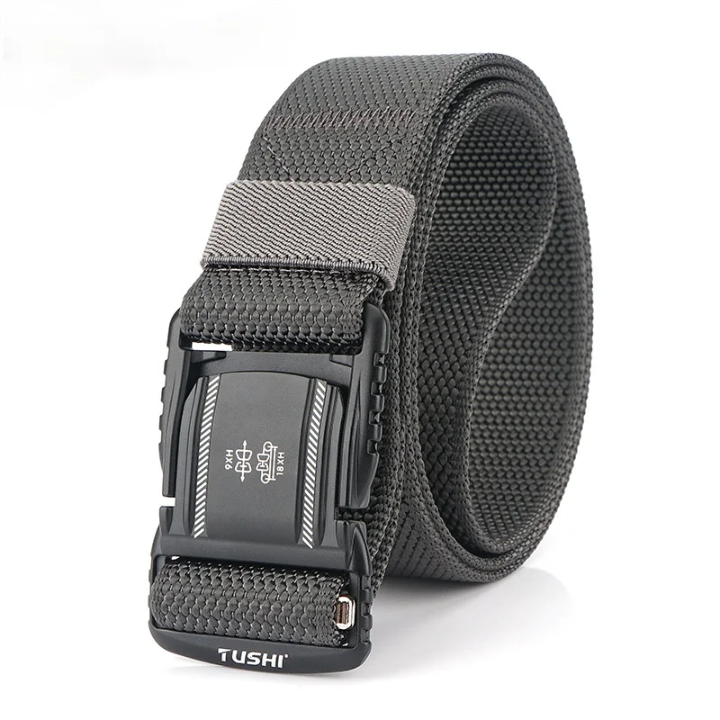 Men's Belt For Outdoor Fishing Hunting Tactical Belt  Multi Function Quick Release Nylon Elastic Alloy Buckle Male Waistband