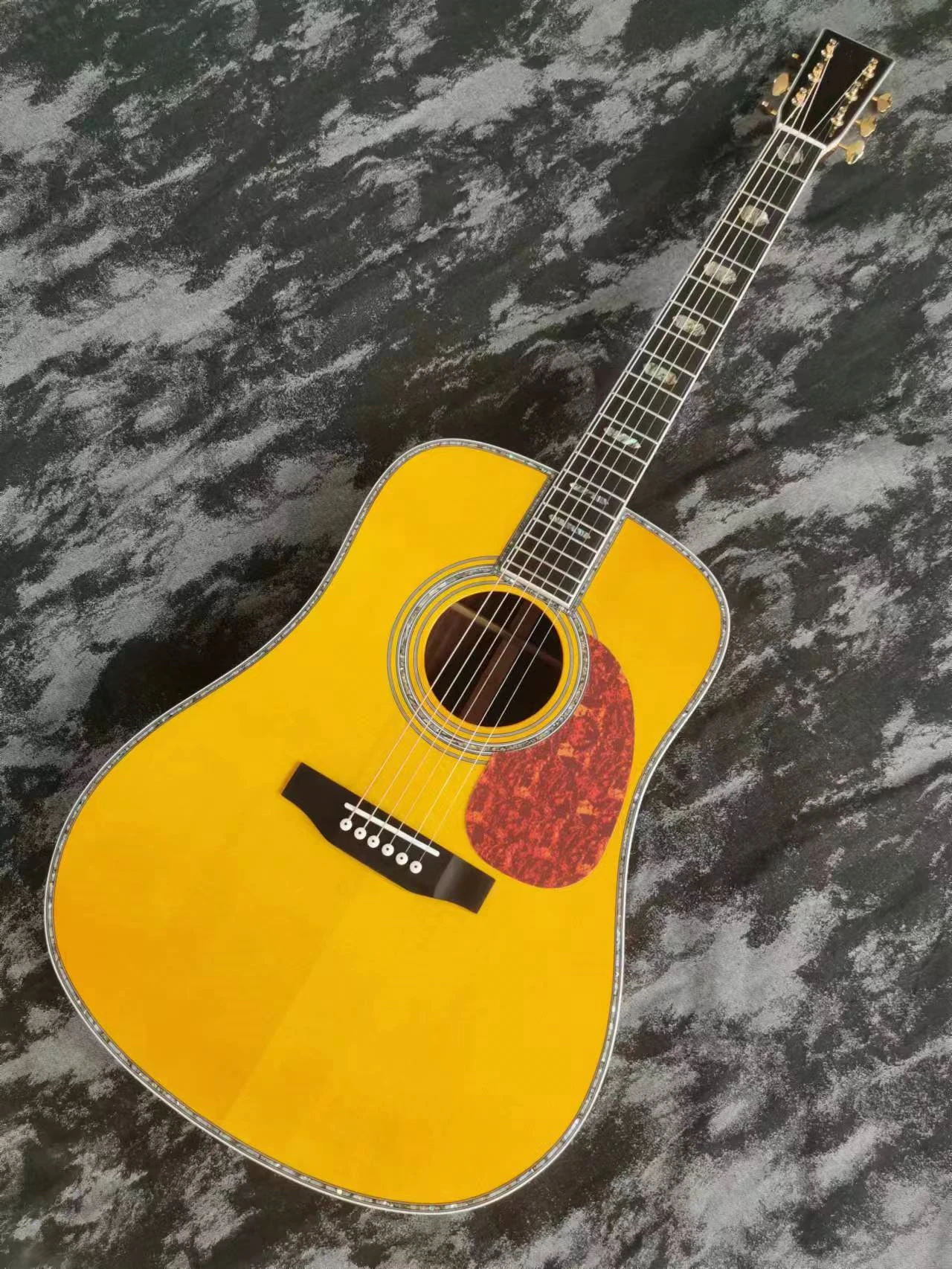 Акустическая гитара D45 комплект из 41 дюйм полностью массива дерева с боковой