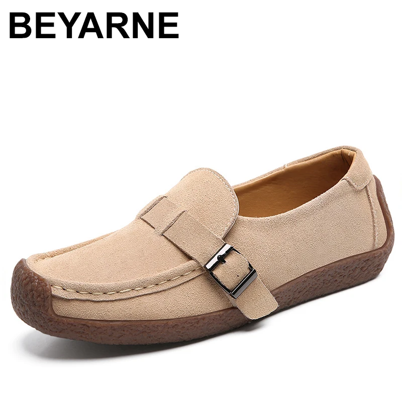 New Women Genuine Leather Flats Designer Woman Ladies Casual Shoes Luxury Loafers Female Slip-on Boat Walking Shoes Moccasins