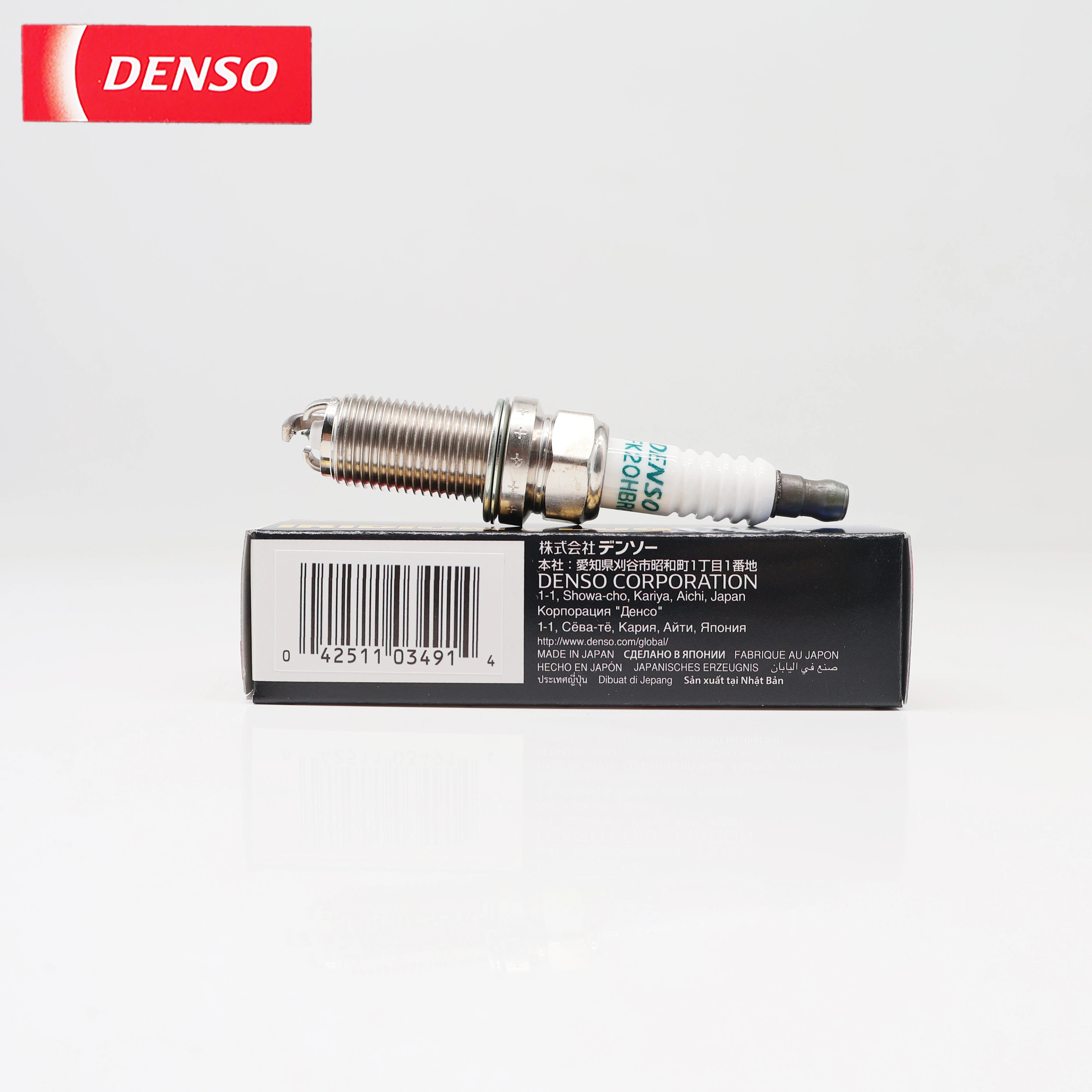 Фото Оригинальная иридиево-платиновая свеча зажигания DENSO FK20HBR8 3491 для LEXUS TOYOTA OEM: 9091901263, 909190126379 №4