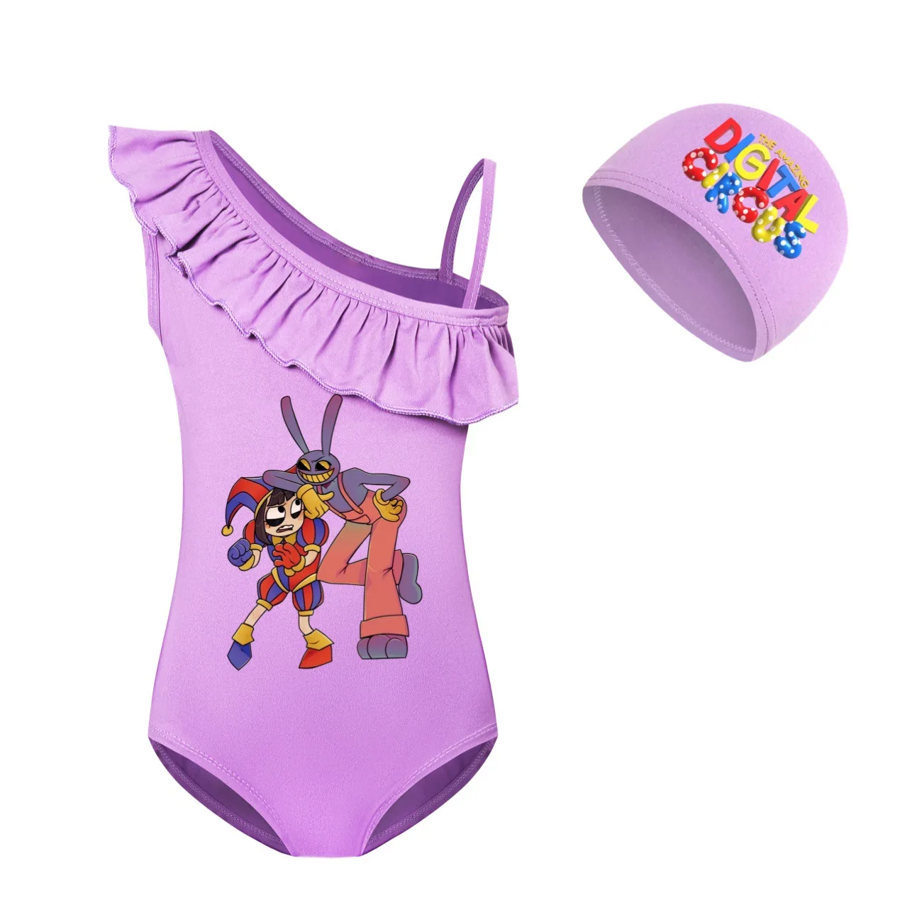 DAYLUFOO Детский купальник с шапочкой из полиэстера и спандекса для девочки