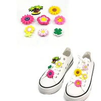 new shoe flower buckle cute cartoon animation pvc fashion shoes accessories for sports shoes kids gift