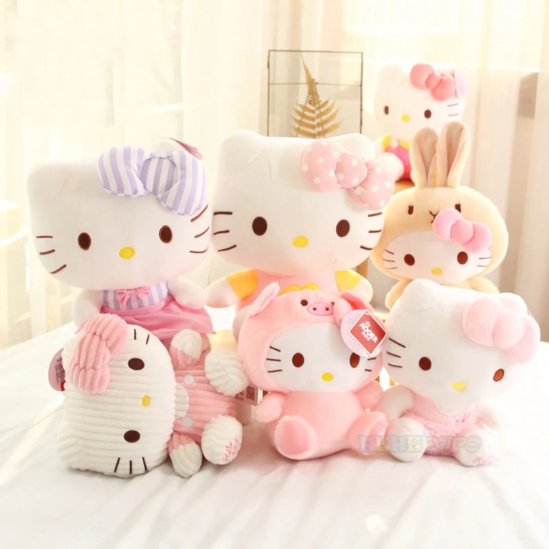 

Cute Sanrio Plush Toy 8-12inch Kawaii Stuffed Doll Animals Hello Kitty Plush Doll Anime Kuromi My Melody Peluche Toys For Girl