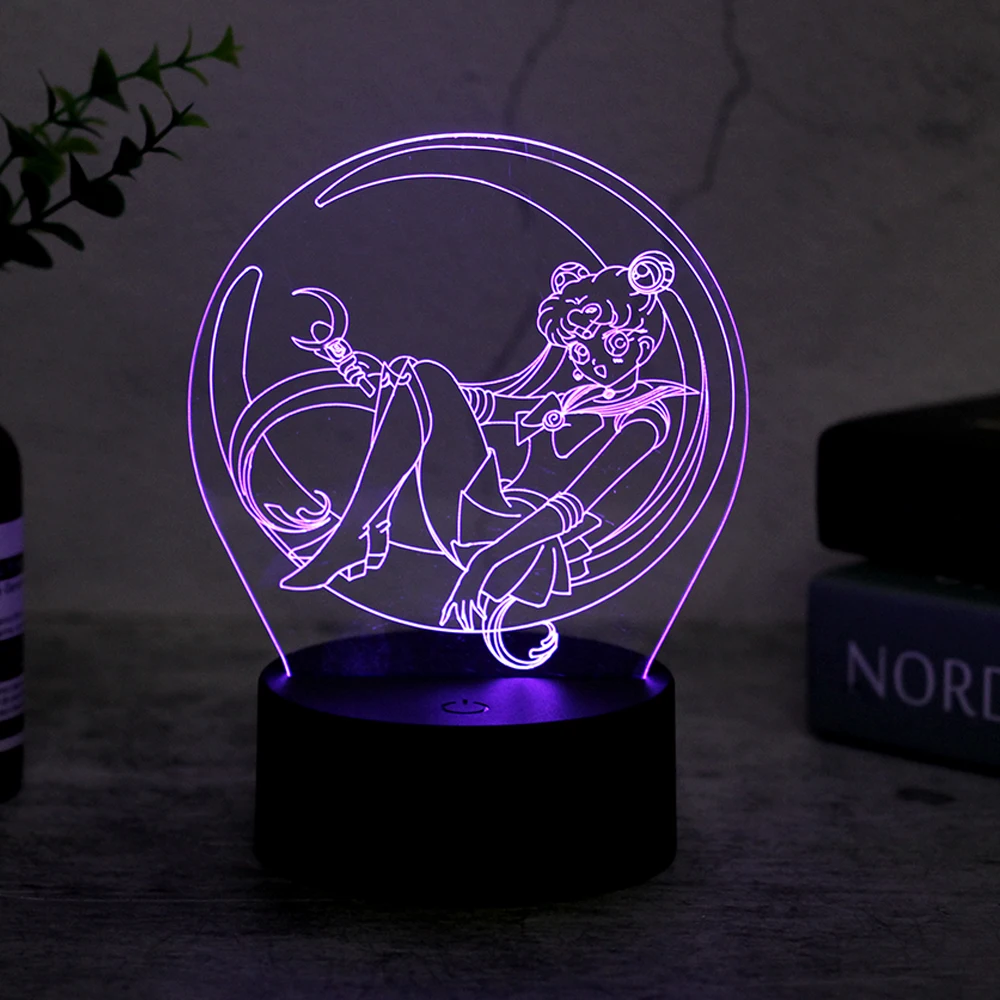 

Rabbit Sakurajima Mai 2 Gift Acrylic 3d Lamp For Game Room Decor Nightlight Rabbit Sakurajima Mai Figure Kids Led Night Light