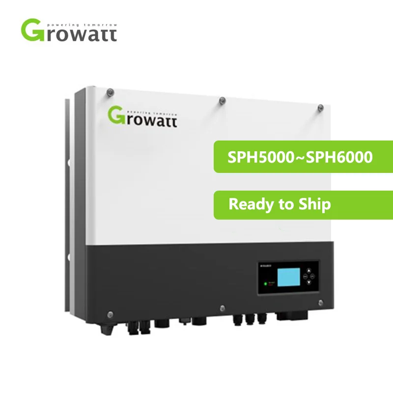 

Growatt sph5000 sph6000 single phase 5kw 5kva 6kw 6kva 48vdc 230vac wifi modules mpp dc to ac converter hybrid inverter