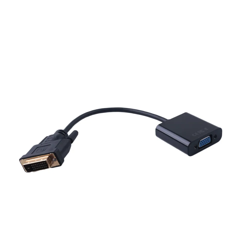 HDTV преобразователь Full HD 1080P DVI-D 24 + 1 to VGA 15 контактов фотомонитор для ПК ноутбука