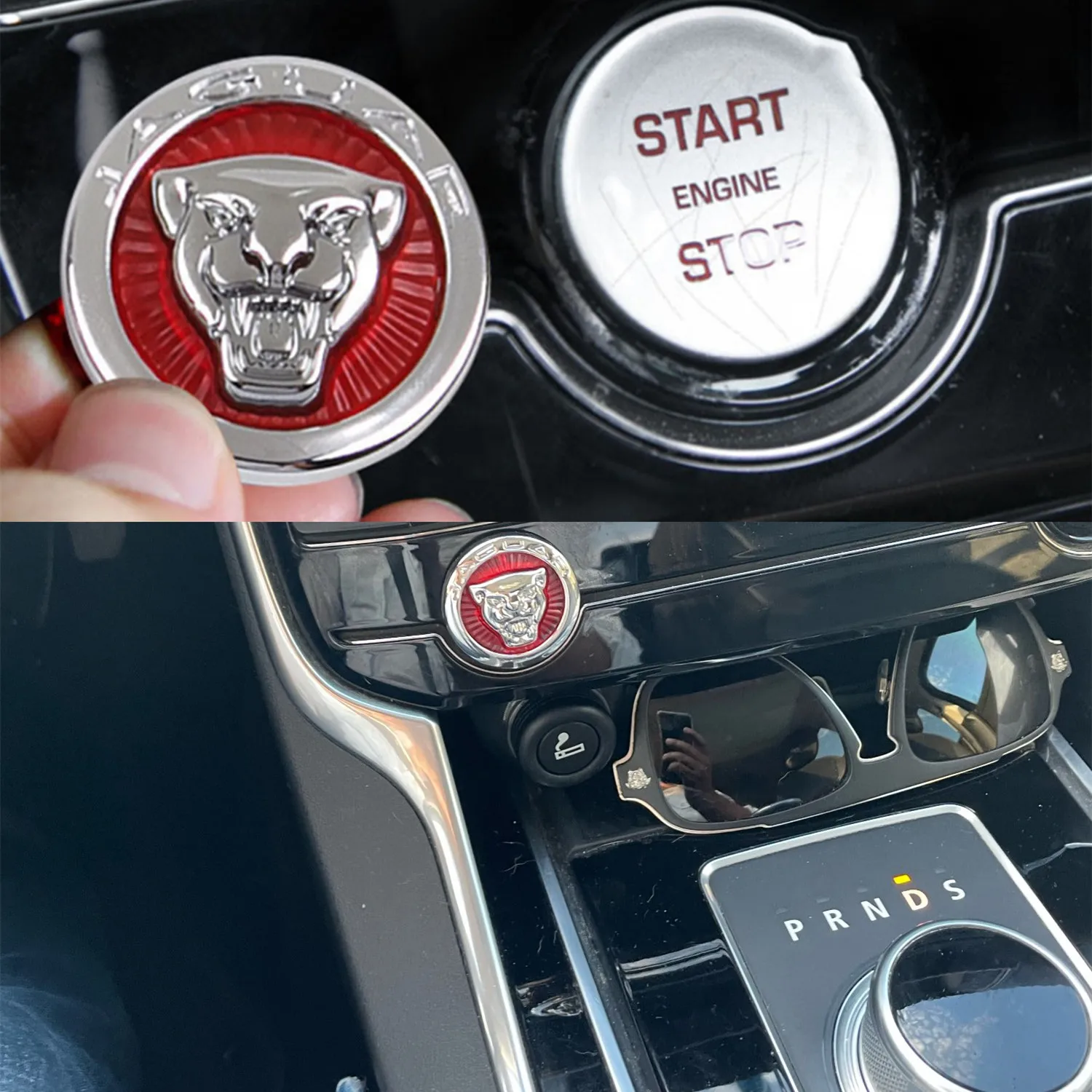 

Car One-Button Start Button Shape Modification Sticker for Jaguar Logo F-PACE XE XF XJ XEL XFL Car Styling Accessories