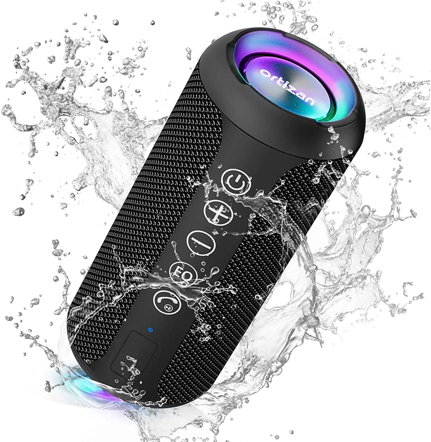 

Ortizan портативный Bluetooth-динамик, IPX7 водонепроницаемый беспроводной динамик с 24 Вт громким стереозвуком, металлический цвет