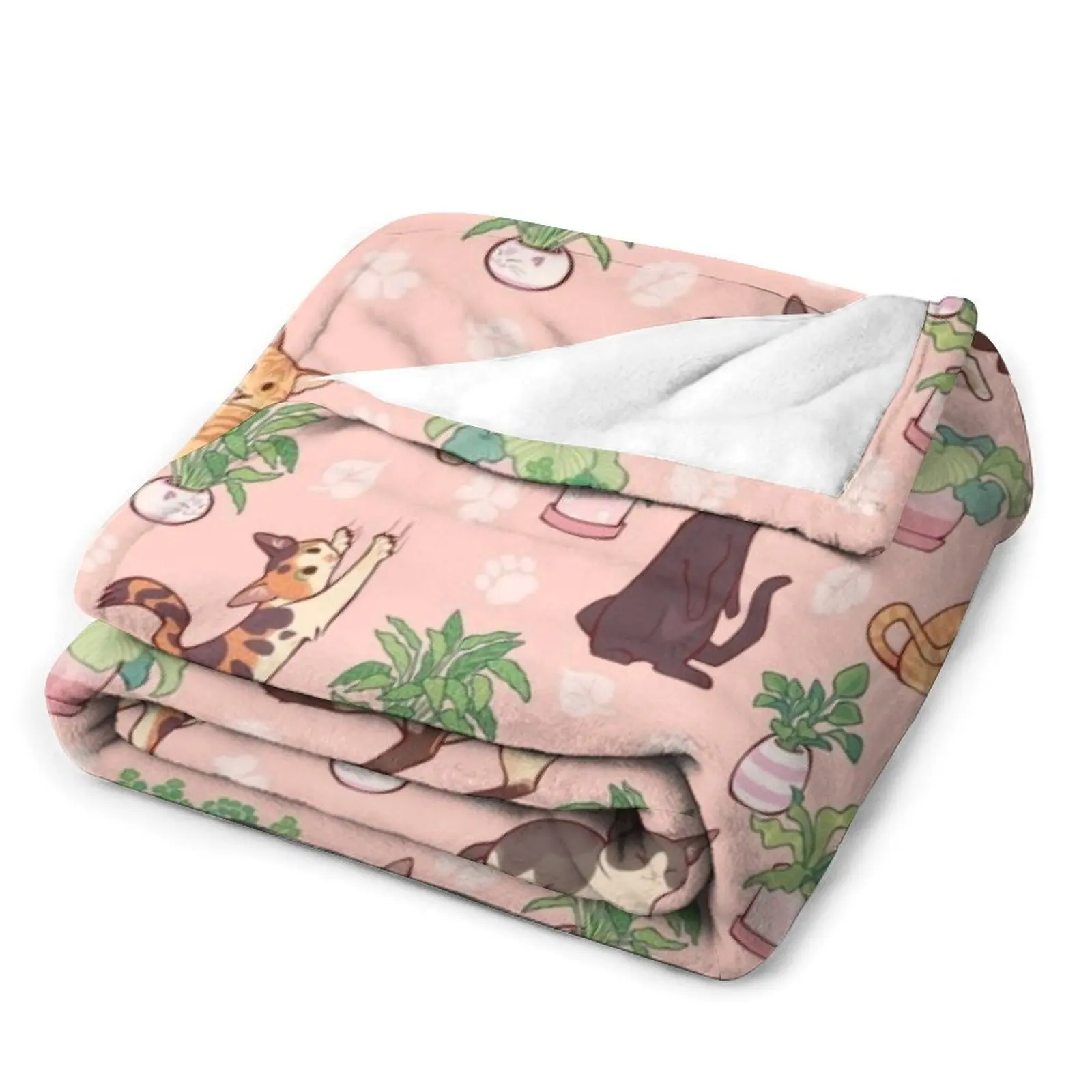 Уютное розовое одеяло Майки теплое зимнее фланелевое модное для диванов