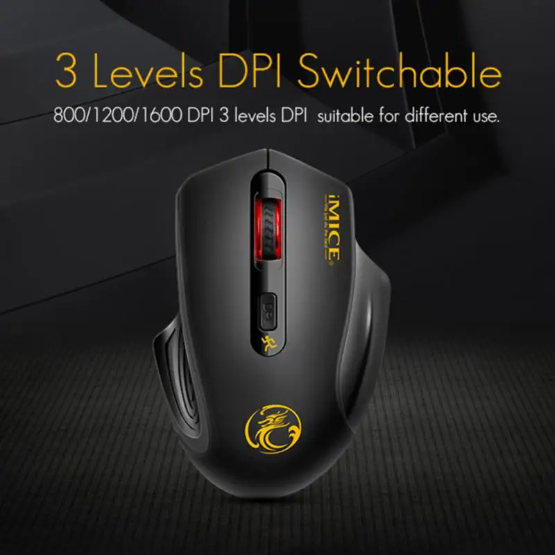 

4 Buttons 2.4g Wireless Mouse 2.4ghz Computer Optical Mice 2000dpi Adjustable 2000dpi Mute Business Mouse Laptop Accessories