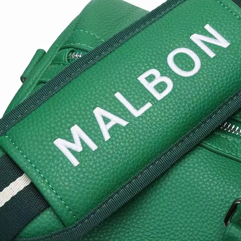 2023 Super New Golf Boston Bag Large Capacity Clothing Bag PU Men's and Women's One Shoulder Bucket Bag Green Golf Bag