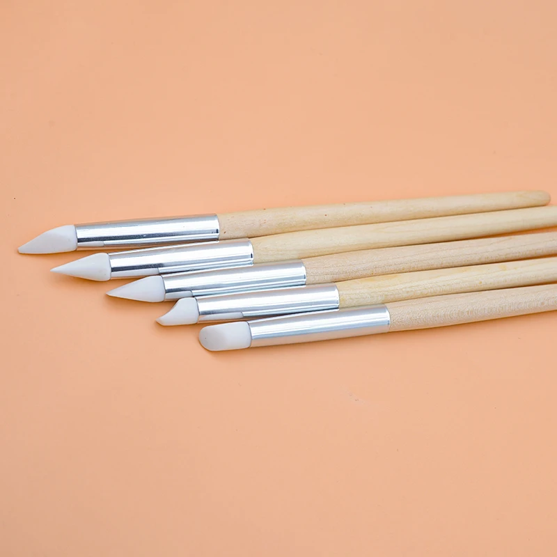 Watch Dial Hands Face Cleaner Pen Mark Removing Finishing Pen Multi-purpose Softclay Nail Art Silicone Pen Carving Emboss Manicu