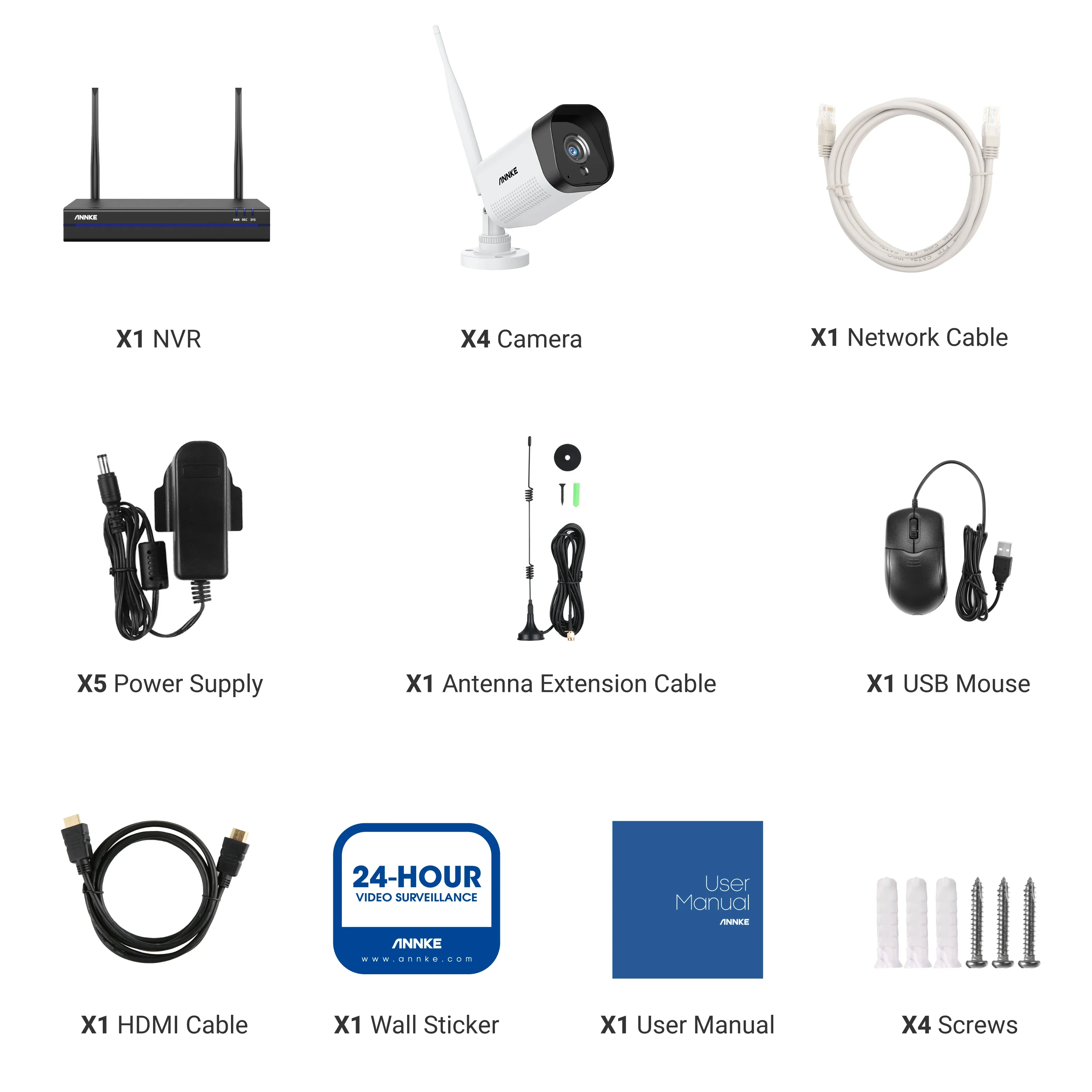 ANNKE 8-канальная 3-мегапиксельная беспроводная система безопасности Ca