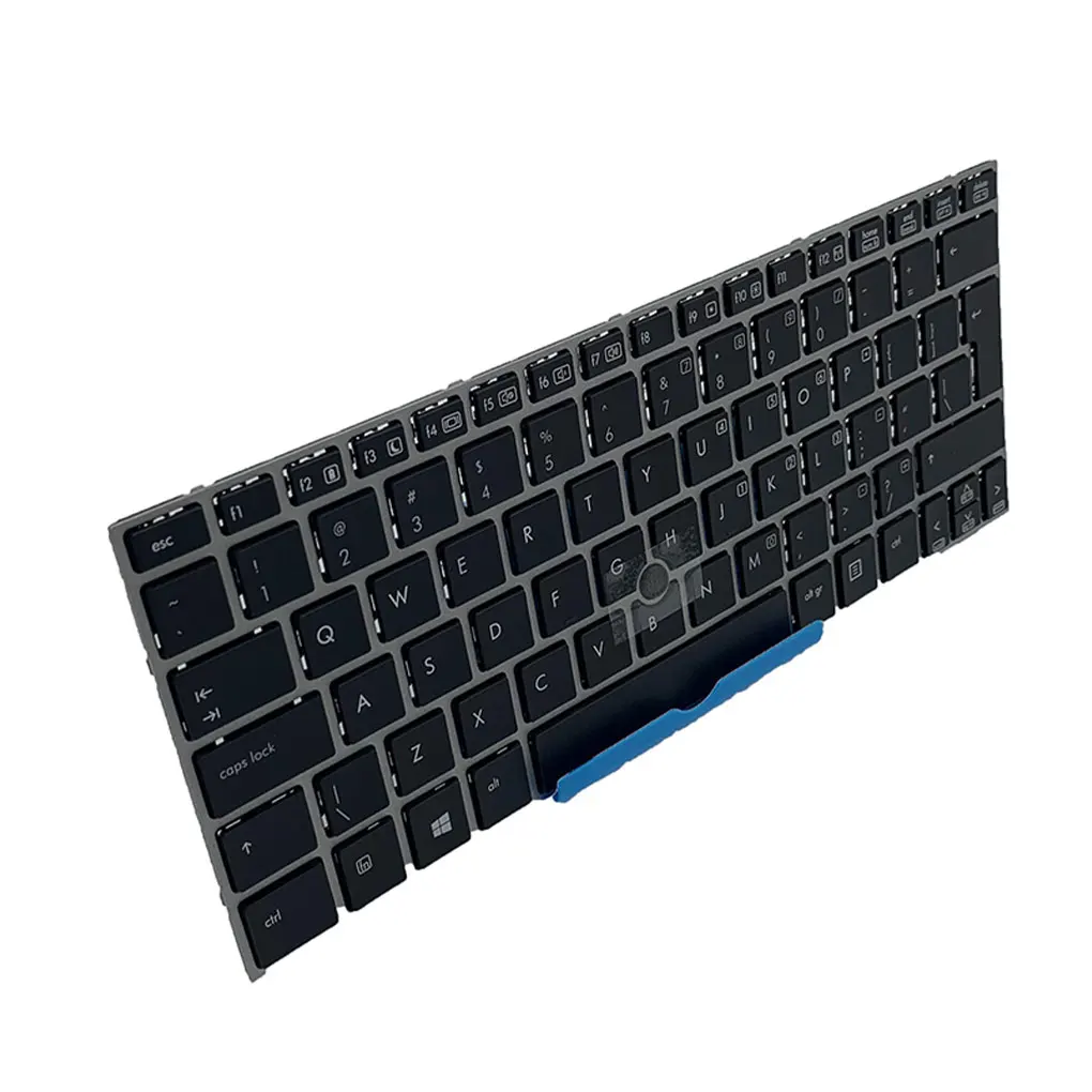 

Клавиатура для ноутбука с серебристой рамкой, Входное устройство, аксессуары для ноутбука, замена клавиатуры для HP EliteBook 2170 US