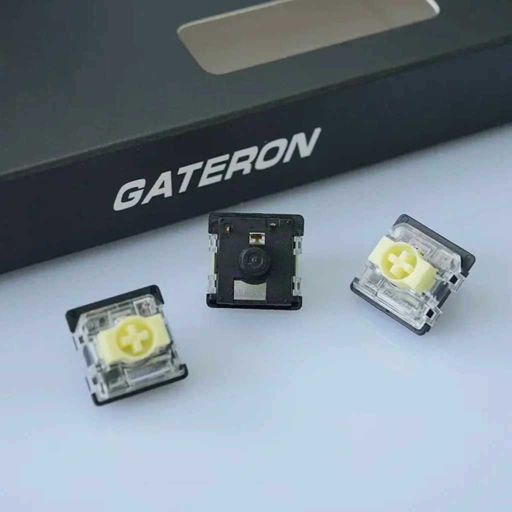 Фото Механический мини-переключатель GATERON KS-33 Low Profile 2.0 Banana Switch с 3 контактами, настраиваемой RGB-подсветкой, светло-зеленый, для игровых клавиатур и ПК №5