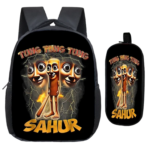 Итальянский рюкзак Brainrot для мальчиков и девочек, балерина, капучиcina, мультяшная сумка для книг, школьная сумка для малышей, детского сада, сумка-карандаш