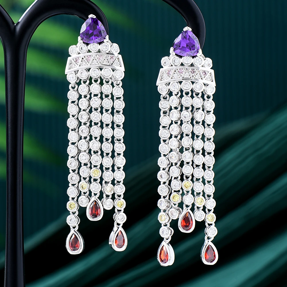 

Missvikki Sweet Earrings Luxury Trendy Tassel Earrings Bohemia Long Pendant Earring Women Sexy Girls Jewelry Fashion Bridal Gift
