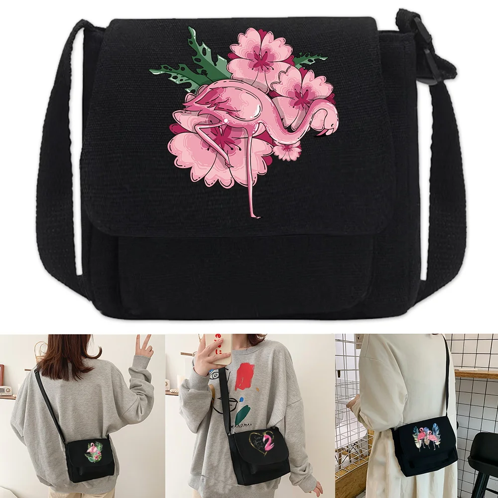 Flamingo Print Handbag Large Capacity Organizer