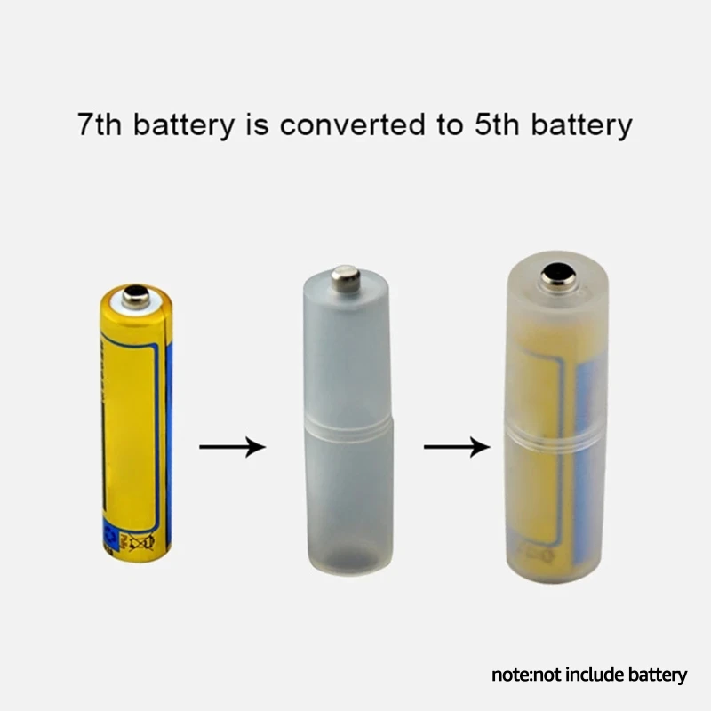 

R2LB 4Pcs Standard AAA to AA Size Battery Converter Case Plastic Battery Container Box Dustptoof Battery Holder