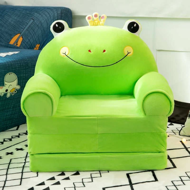 

Stuffed Three-layer Folding Kid Sofa Bed Fashion Cartoon Crown Seat Cute Baby Stool Kindergarten Cushion Lazy Sofa Child Chair