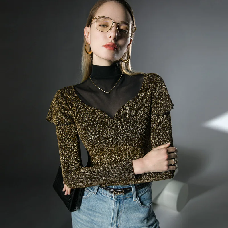 

High Quality 2023 Women T-shirt Joint Style Female Design Spring Autumn Sexy Crop Tops Clothes Fashion Bodysuit Tees Y2k Goth