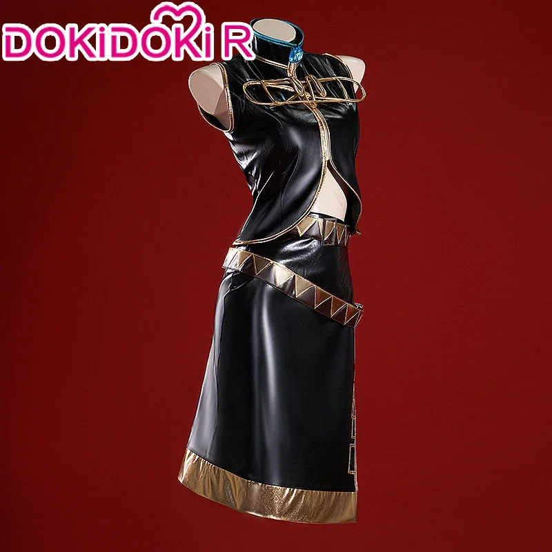 Лукаа косплей 【 s-2xl 】 DOKIDOKI-R свободная униформа женская черная больших размеров