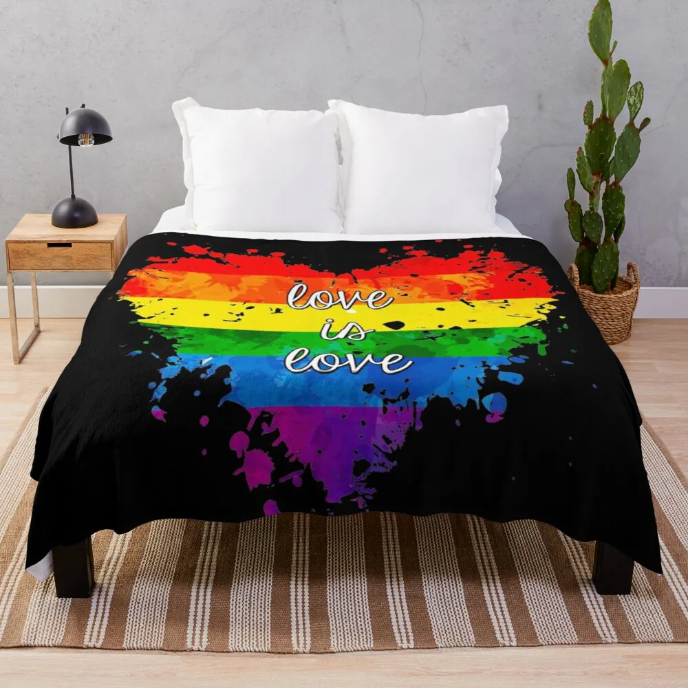 

Love is love Throw Blanket velvet giant sofa blanket Blanket fleece